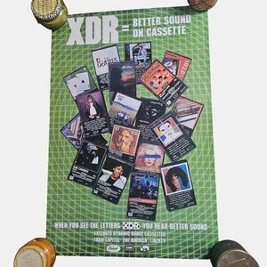 Vintage‎ 1982 XDR Cassette Promo Poster 20x30 Beatles Stray Cats Billy Squier